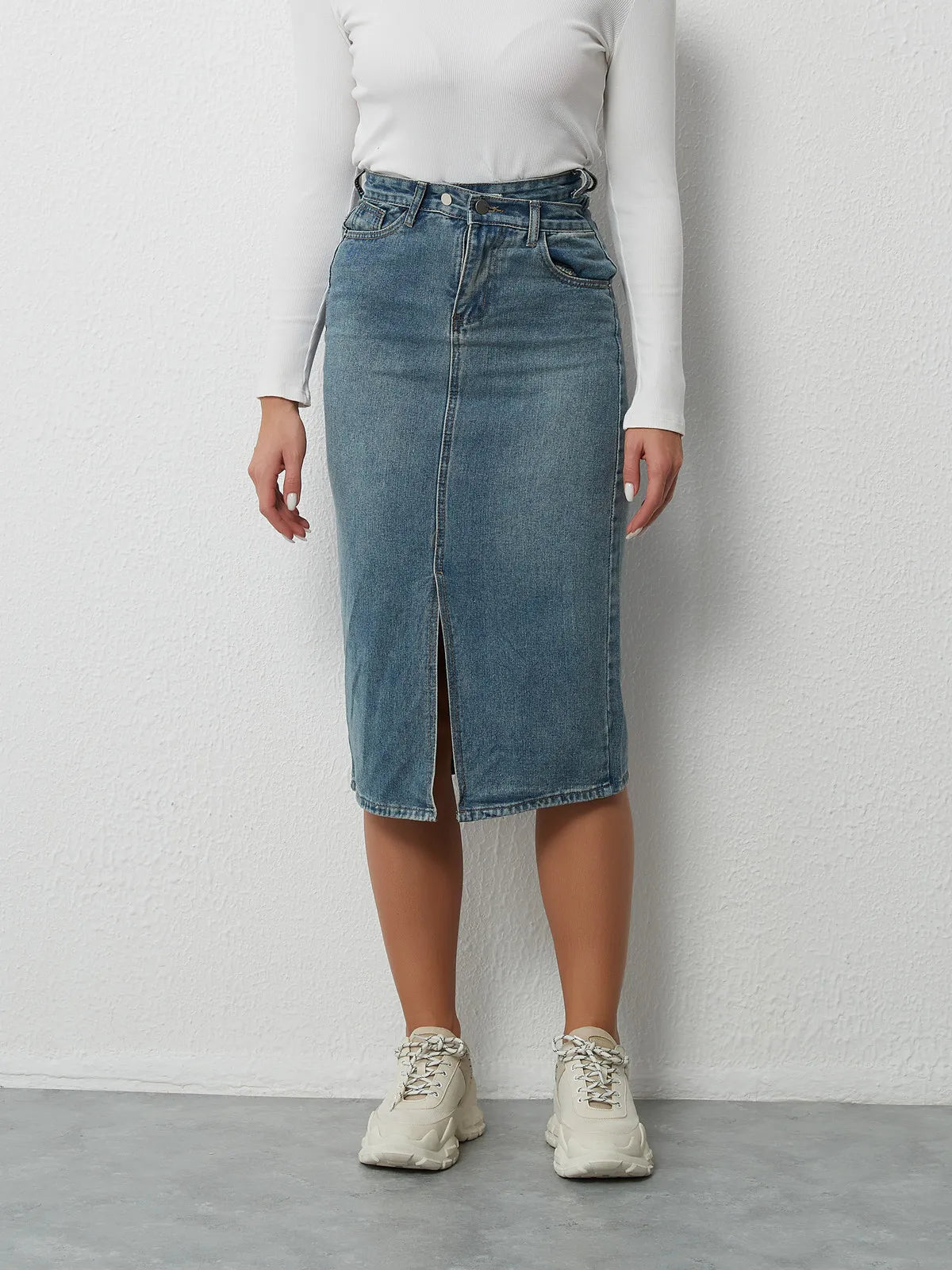 Flora חצאית מידי ג'ינס