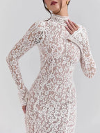 Sykes שמלת מידי תחרה מחטבת