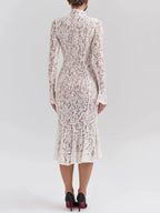 Sykes שמלת מידי תחרה מחטבת