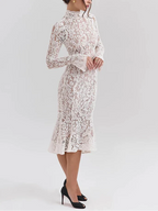 Sykes שמלת מידי תחרה מחטבת